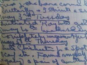 Rosemary Sutcliff diary entry  4 May 1989