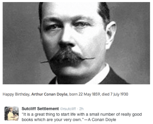 Arthur Conan Doyle Birthday Quote