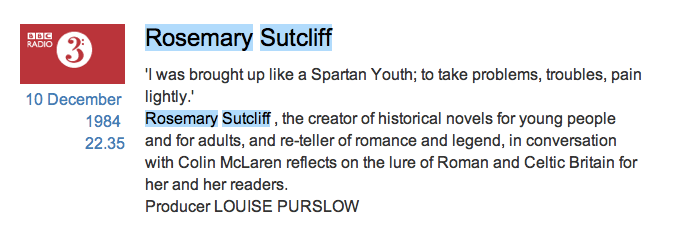 Copy of entry in Radio Times about 1984 appearance on radio