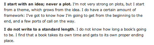 Rosemary Sutcliff on writing - plot and length