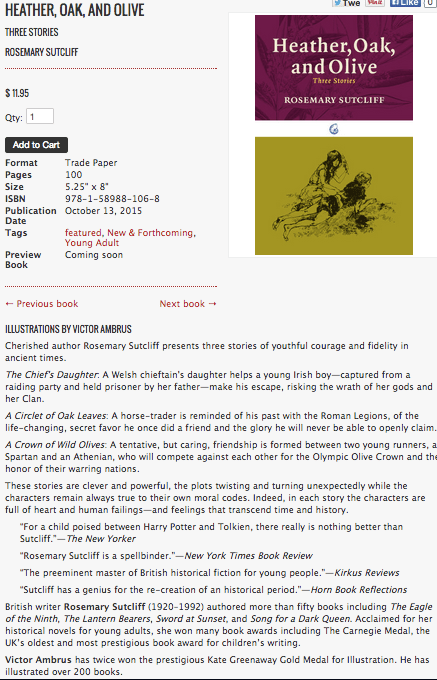 Republished version 2015 of Heather, Oak and Olive